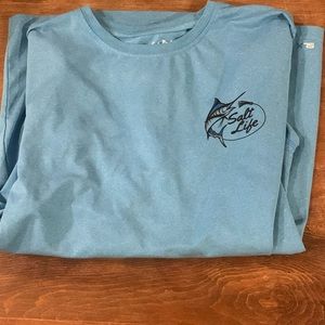 Salt life long sleeve fishing shirt size YXL